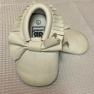 White infant moccasins
